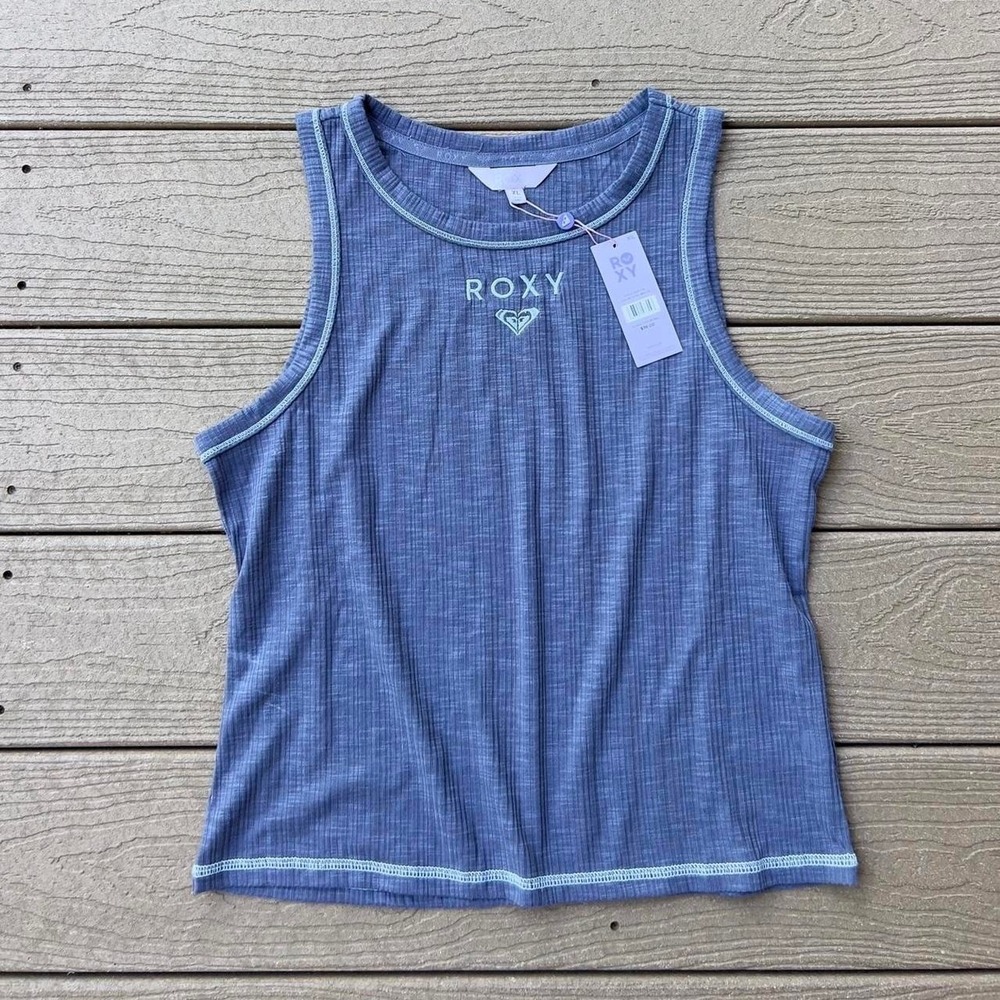 Roxy Blue Tank Top Fits Women's Medium NWT Surfing